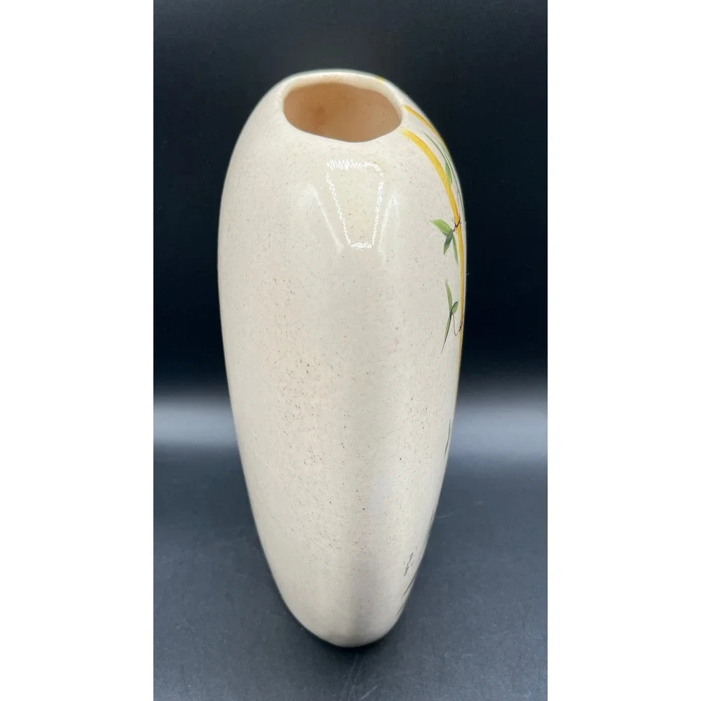 Vtg Vase Oriental Bamboo Signed 8